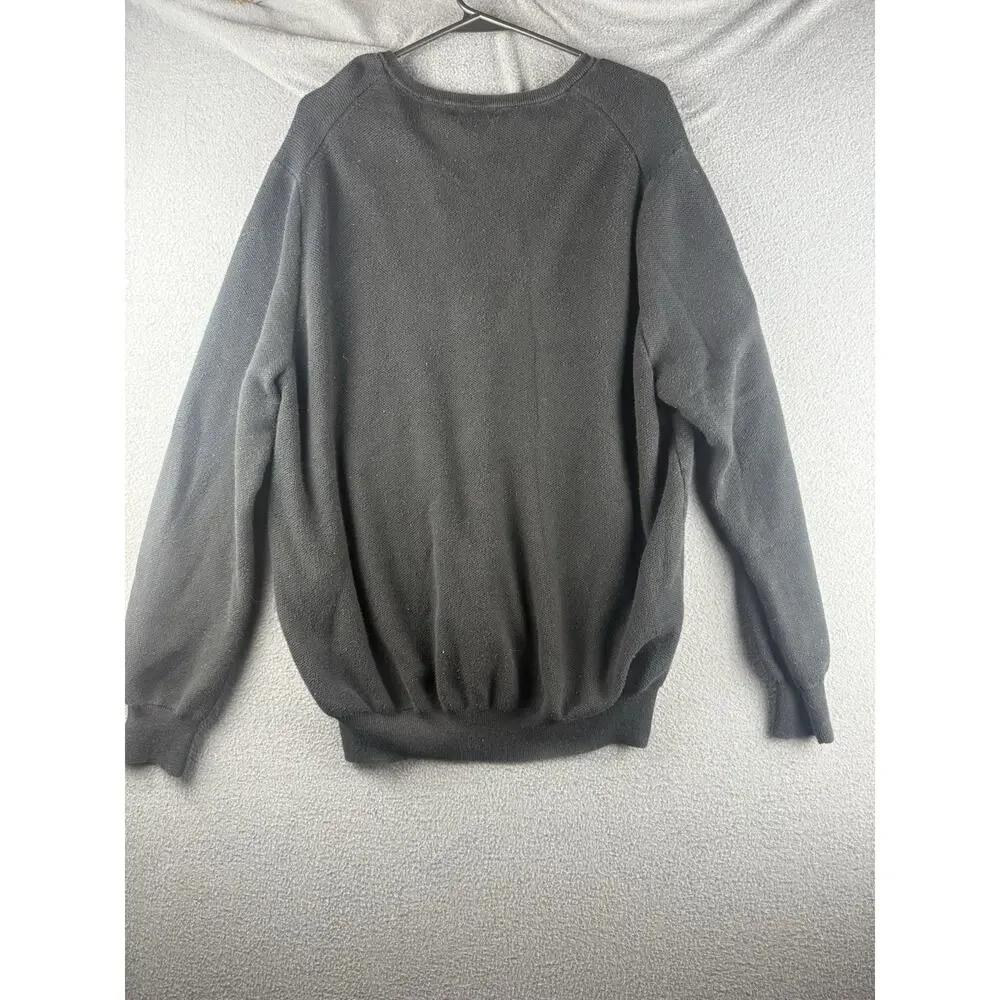 Polo Ralph Lauren Sweater Mens 2XL Black Pima Cotton Designer Preppy